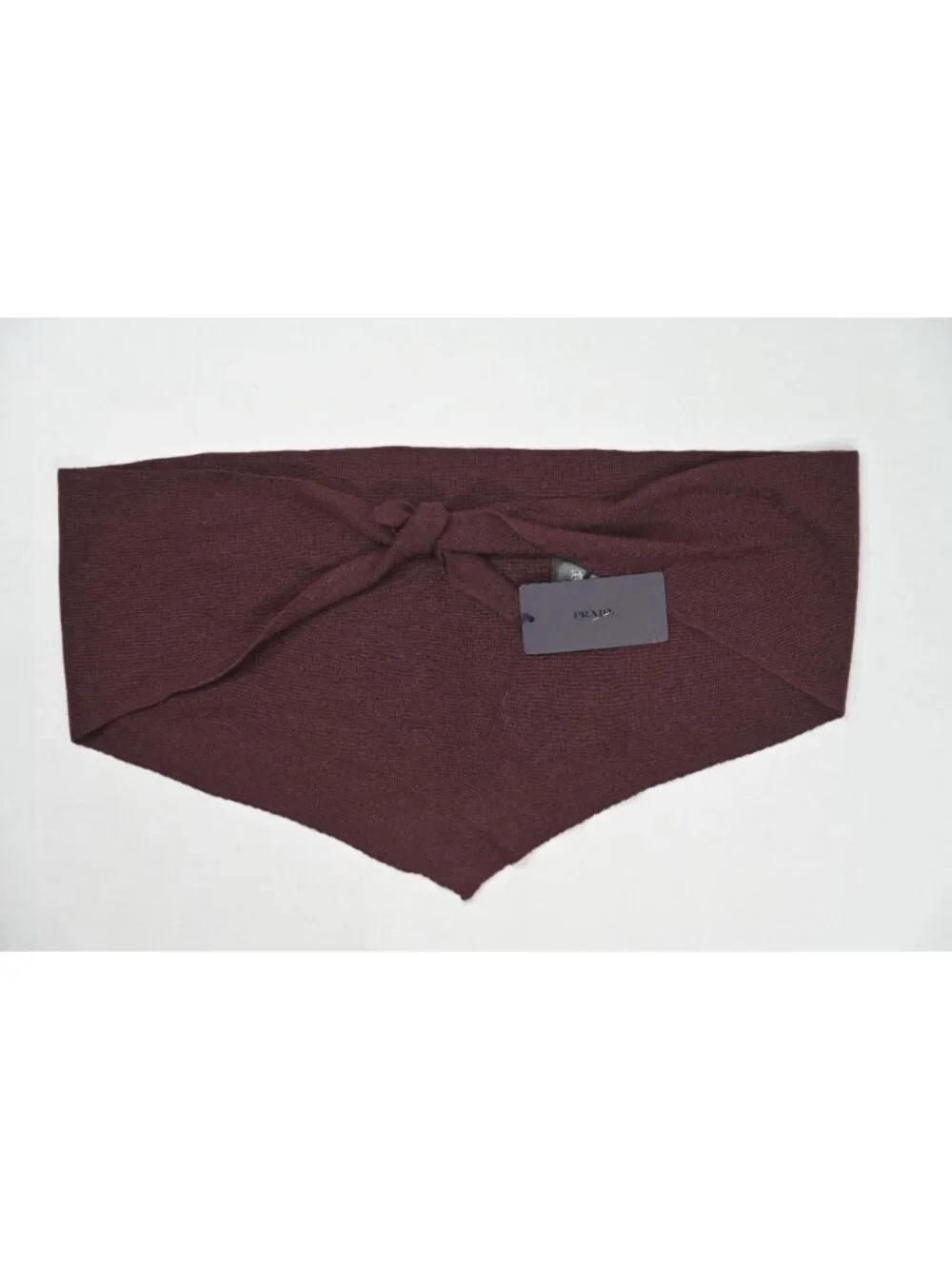 Prada Cashmere Triangle Shawl in Bordeaux